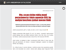 Tablet Screenshot of listamocnychkatalogow.pl